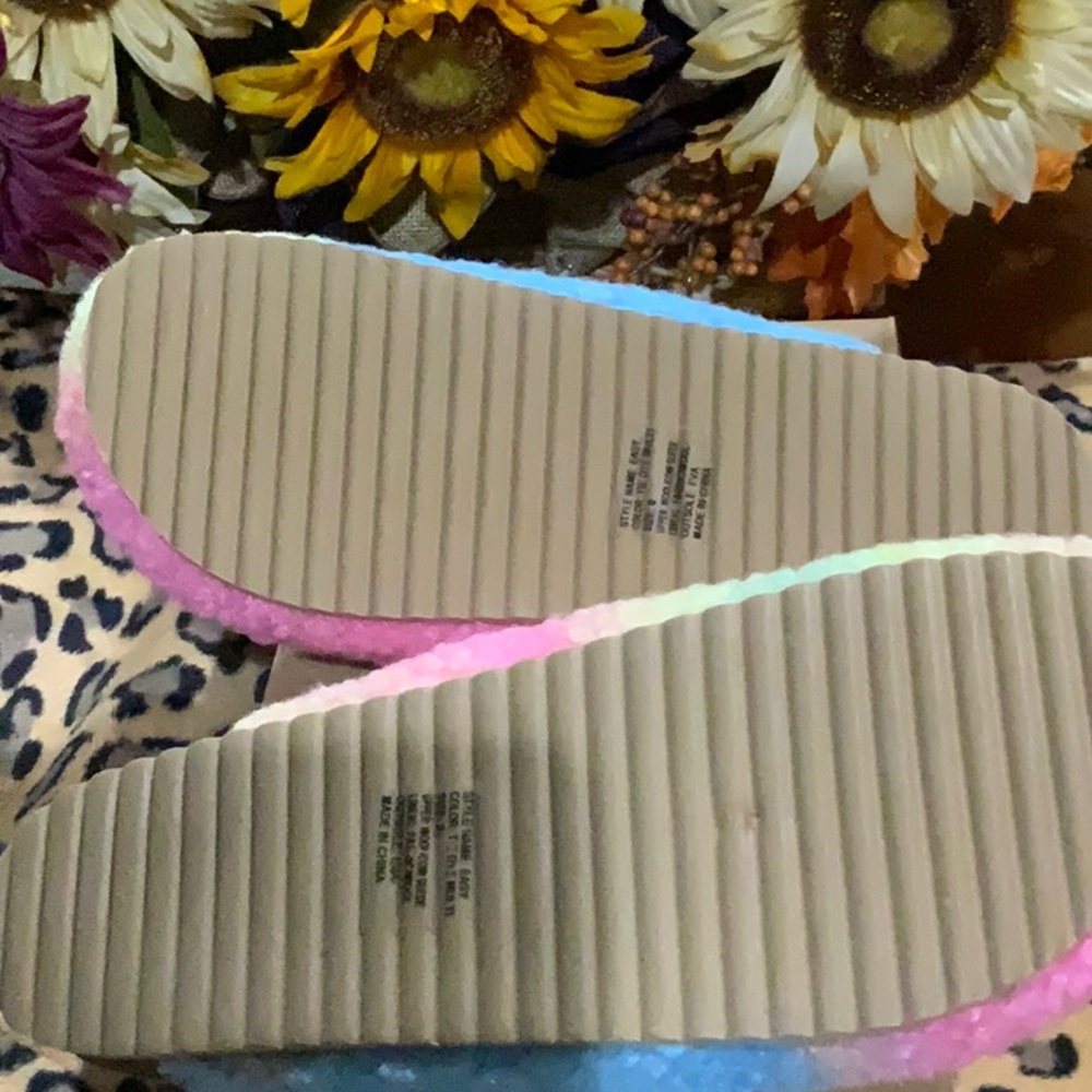 #207 💥Vintage Havana WOOL slides/clog cotton candy color W. Sz8 firm 15 - Picture 5 of 5